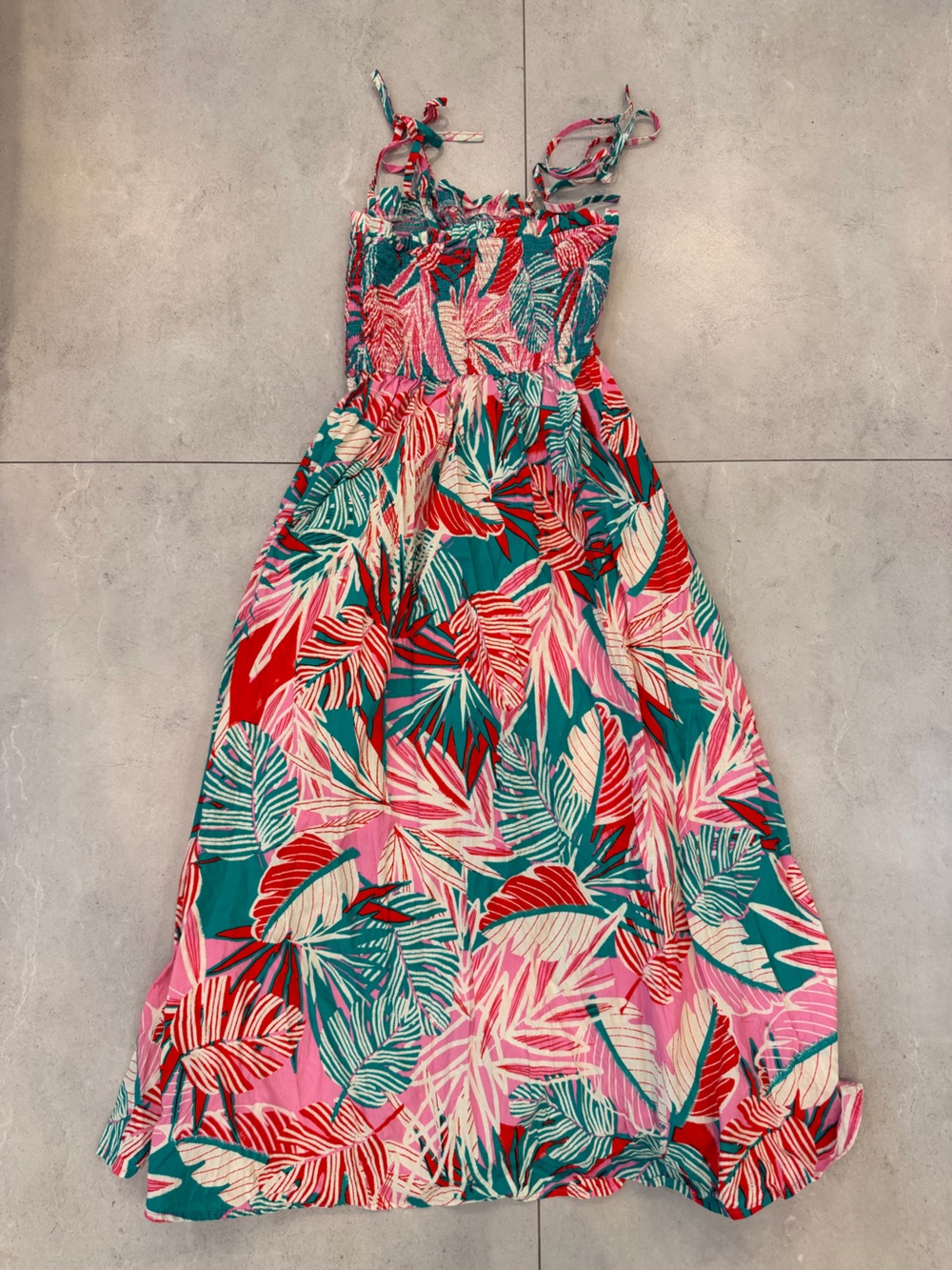 NWOT Flying Tomato Tropical Smocked Maxi Dress - Picture 5 of 5